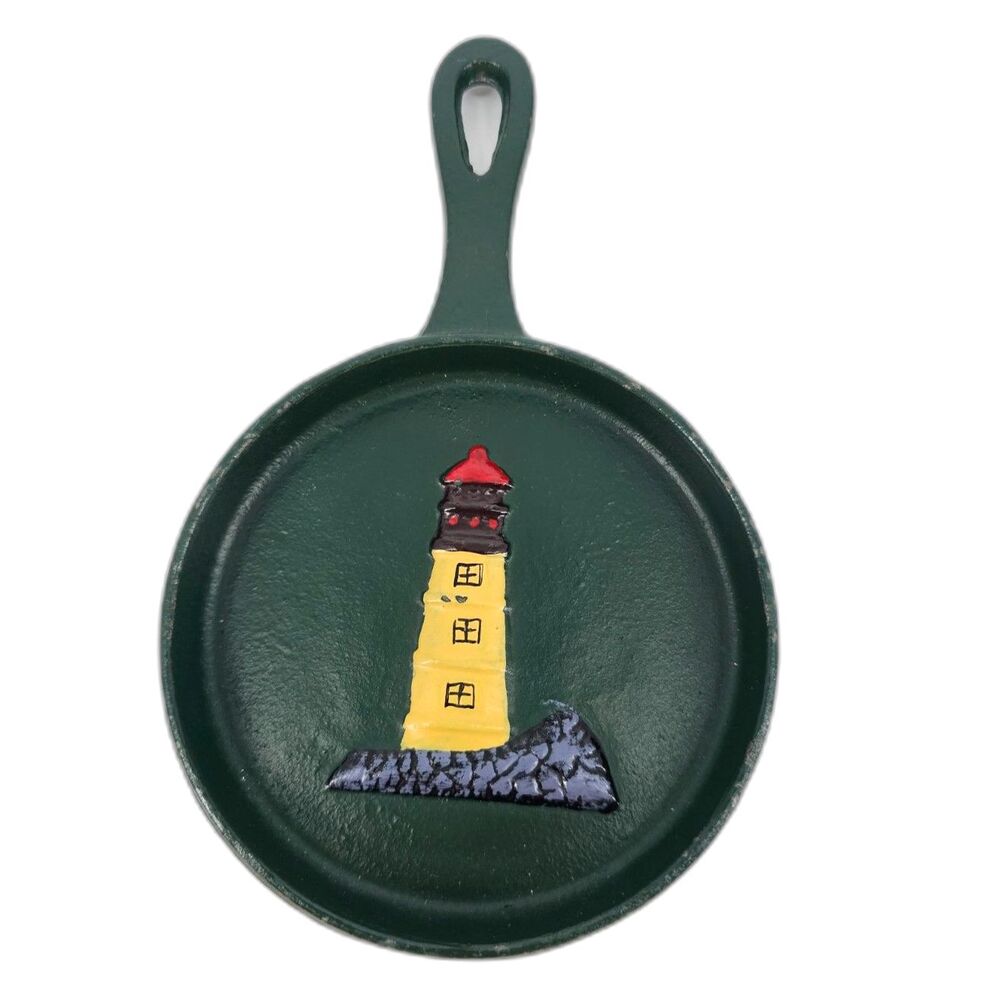 Miniature Cast Iron Skillet Lighthouse Decor